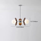 Modern Mid-century Acrylic Magic Bean Glass Shade 3/5/6/8-light Chandelier for Living Room BulbSquare