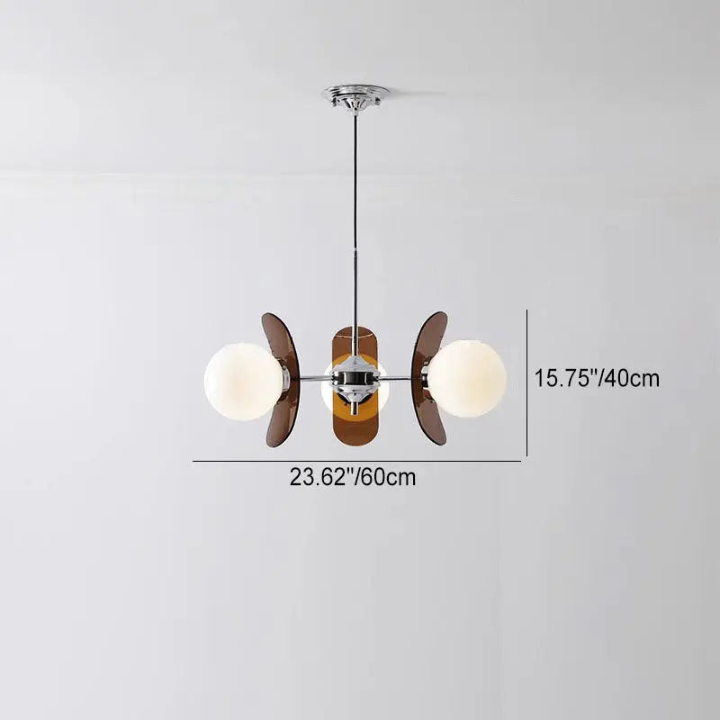 Modern Mid-century Acrylic Magic Bean Glass Shade 3/5/6/8-light Chandelier for Living Room BulbSquare
