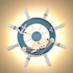 Lumendat Cartoon Creative Rudder Resin LED Kids Wall Sconce Lamp Lumendat