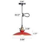 Industrial Iron Multicolor Bowl 1-light Pendant Light BulbSquare