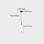 Nordic Creative Brass Spherical Glass Long Strip LED Pendant Light BulbSquare