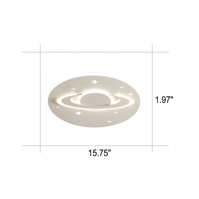 Lumendat Creative Cartoon Planet Star LED Round Flush Mount Ceiling Light Lumendat