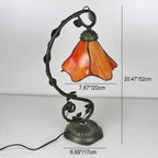 Tiffany Simple Flower Petal Resin Stained Glass 1-Light Table Lamp Lumendat