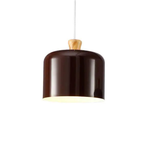 Modern Macaron Cylinder Aluminum 1-light Pendant Light BulbSquare