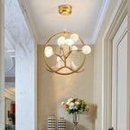 Nordic Metal Circular Bird Branch 9-light Chandelier BulbSquare