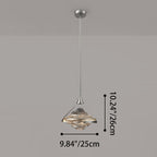 Contemporary Luxury Irregular Cloud Wave-Shaped Iron Glass LED Pendant Light For Bedroom