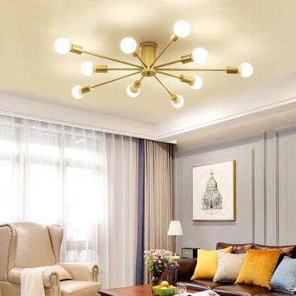 Modern Branches Metal 6/8/10-light Semi-flush Mount Ceiling Light