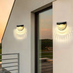 Solar Semi Circle Outdoor Waterproof Light Shadow Fence Wall Sconce Lamp Lumendat