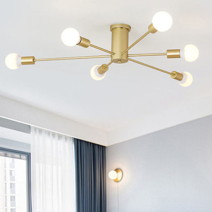Modern Branches Metal 6/8/10-light Semi-flush Mount Ceiling Light