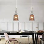 Nordic Colorful Candy Cane Glass 1-light LED Pendant Light BulbSquare