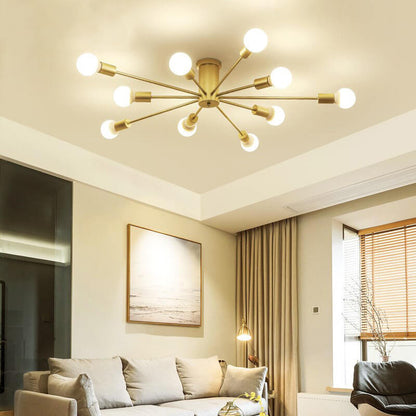 Modern Branches Metal 6/8/10-light Semi-flush Mount Ceiling Light