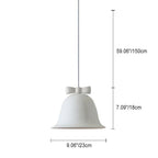 Contemporary Scandinavian Iron Bowknot Bell 1-light Pendant Light for Living Room