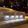 Solar Semi Circle Outdoor Waterproof Light Shadow Fence Wall Sconce Lamp Lumendat