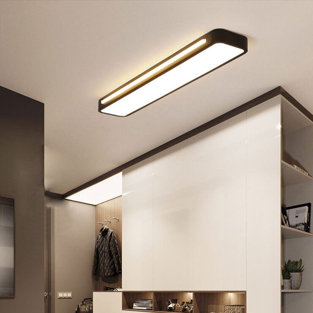 Nordic Minimalist Long LED Flush Mount Ceiling Light BulbSquare
