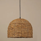 Retro Rattan Weaving Dome 1-light Pendant Light Lumendat