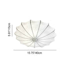 Nordic Minimalist White Beige Round Faux Silk 1/3/5-Light Flush Mount Light Lumendat