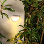 Solar Semi Circle Outdoor Waterproof Light Shadow Fence Wall Sconce Lamp Lumendat