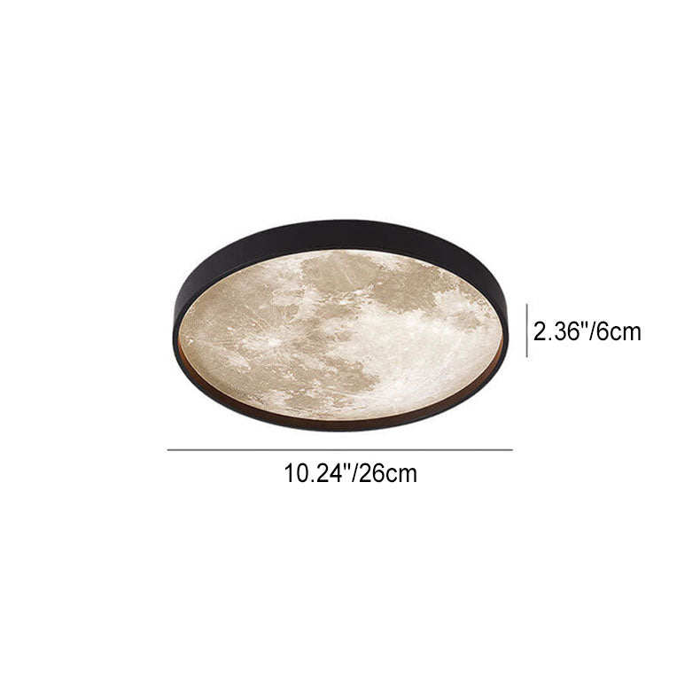 Nordic Creative Moon Round LED Flush Mount Ceiling Light BulbSquare
