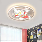 Lumendat Creative Cartoon Ultraman Round LED Flush Mount Ceiling Light Lumendat