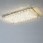 Modern Luxury Crystal Square LED Flush Mount Ceiling Light