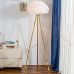 Modern Feather 1-Light Globe Standing Floor Lamp Lumendat