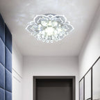 Modern Crystal Flower Shape LED Flush Mount Ceiling Light BulbSquare