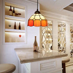 Tiffany Stained Glass Dome Shade European 1-light Pendant Light modern luxury lighting fixture