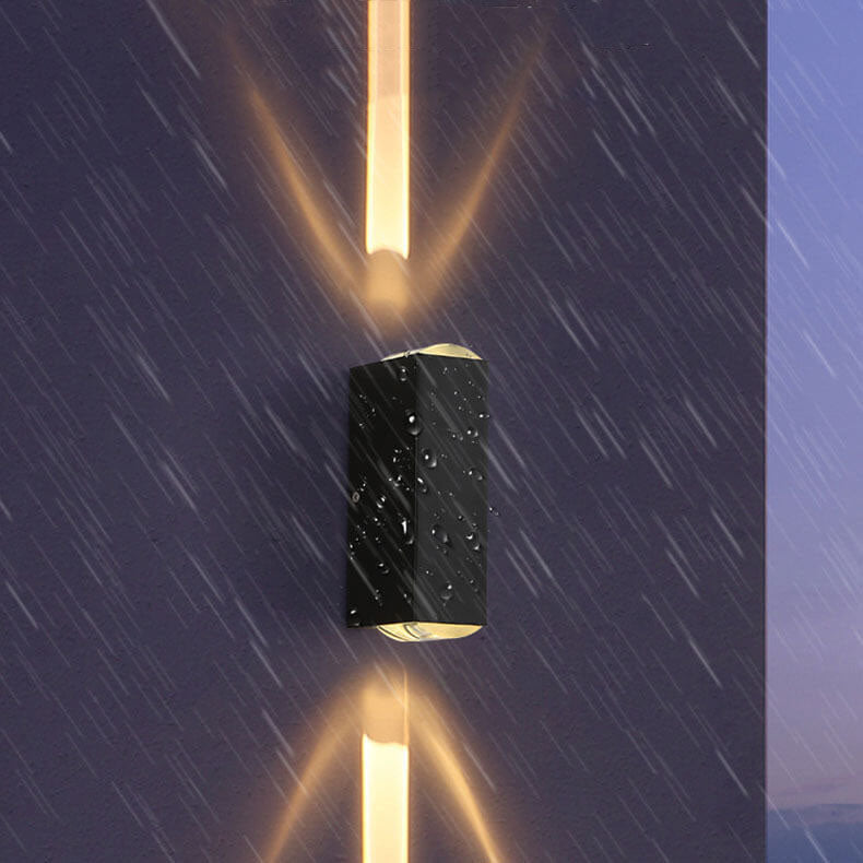 Modern Rectangular LED Outdoor Wall Sconce Lamp Lumendat