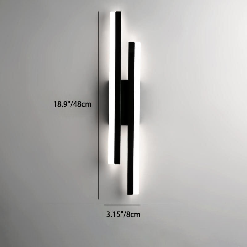 Modern Minimalist Lines Iron Acrylic LED Wall Sconce Lamp
