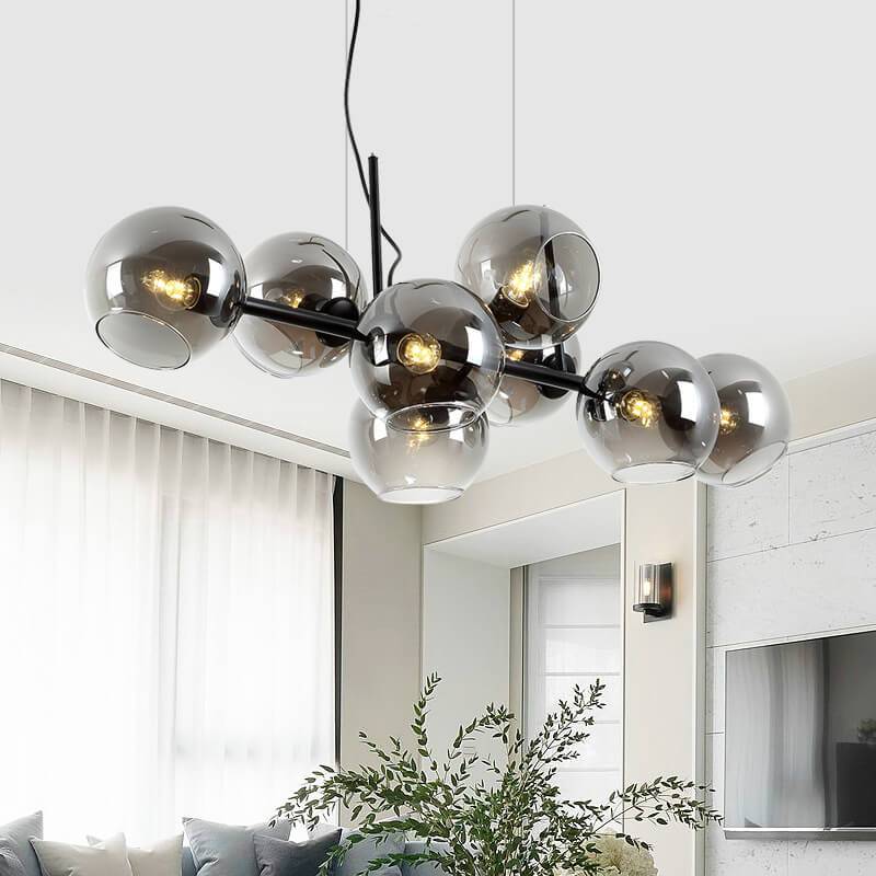 Modern Glass Magic Bean 8-light LED Chandelier BulbSquare
