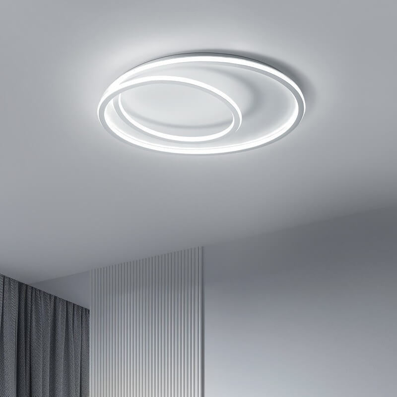 Nordic Minimalist Double Circle LED Flush Mount Ceiling Light Lumendat