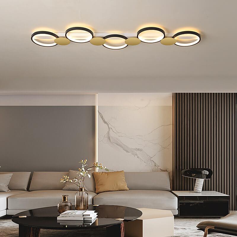 Modern Circle LED 3/4/5 Light LED Flush Mount Track Light Lumendat
