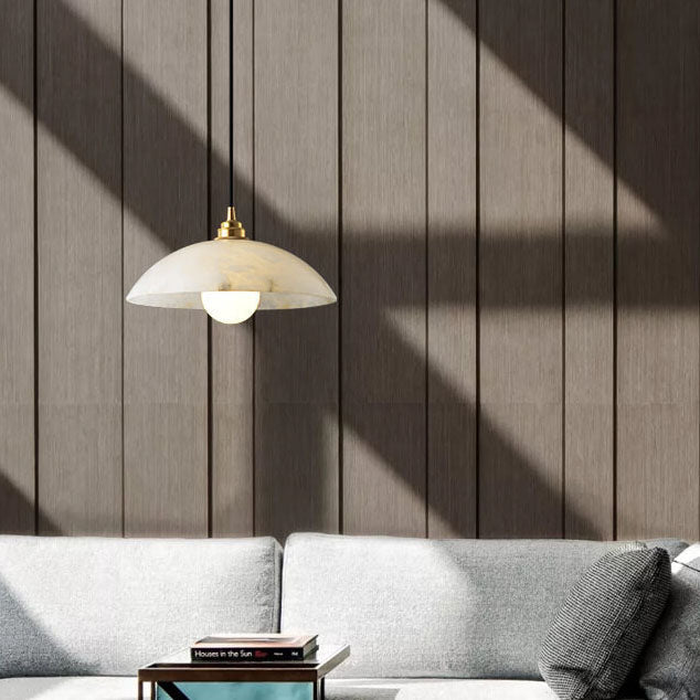 Nordic Spanish Marble Dome 1-light Pendant Light BulbSquare