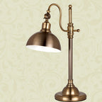 Industrial Retro Gold Iron Long Arm 1-Light LED Table Lamp Lumendat