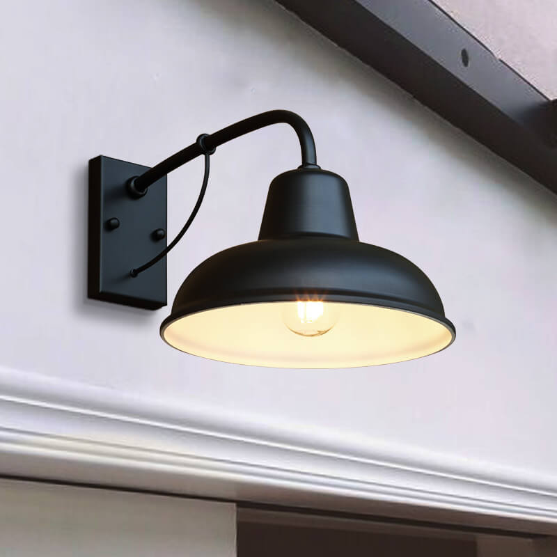 Vintage Iron Barn Waterproof Outdoor 1-Light Wall Sconce Lamp Lumendat