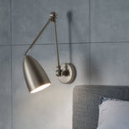 Retro Industrial Swing Arm Rotating Retractable Iron 1-Light Wall Sconce Lamp