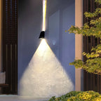 Simple Solar Trapezoid Outdoor Waterproof Up and Down Lights LED Wall Sconce Lamp Lumendat