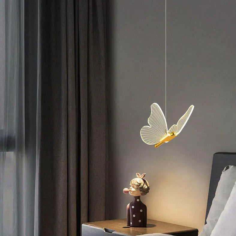 Minimalist Acrylic Butterfly LED Pendant Light Lumendat
