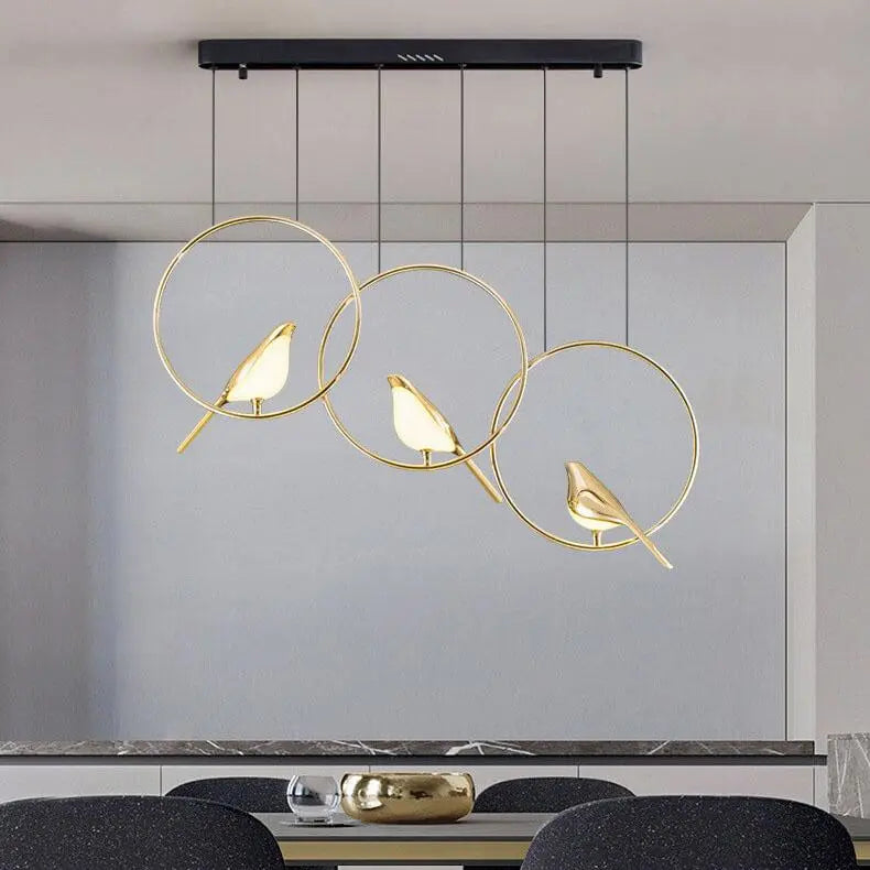 Nordic Creative Bird Shaped Acrylic LED 1/3/6 Light Chandelier Lumendat
