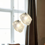 Nordic Creative Ice Cube Glass 1-light Pendant Light BulbSquare