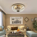 Vintage Round Crystal 4/6 Light Flush Mount Ceiling Light Lumendat