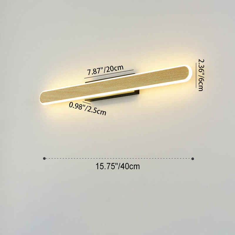 Scandinavian Modern Minimalist Wood LED Vanity Light Wall Sconce Lamp Lumendat