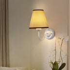 Modern Fabric Bell Shade Bend Arm 1-Light Wall Sconce Lamp Lumendat