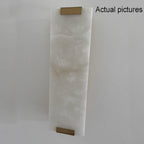 Nordic Light Luxury Copper Marble Strip Design 3-Light Wall Sconce Lamp