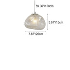 Modern Shaped Glass 1-light Cloud Suspension Pendant Light Lumendat