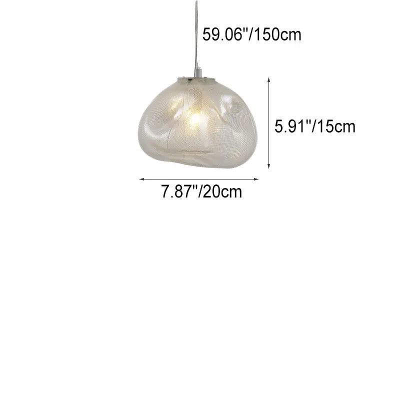 Modern Shaped Glass 1-light Cloud Suspension Pendant Light Lumendat