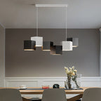 Modern Creative Square Geometric Iron LED Macaron Chandelier BulbSquare