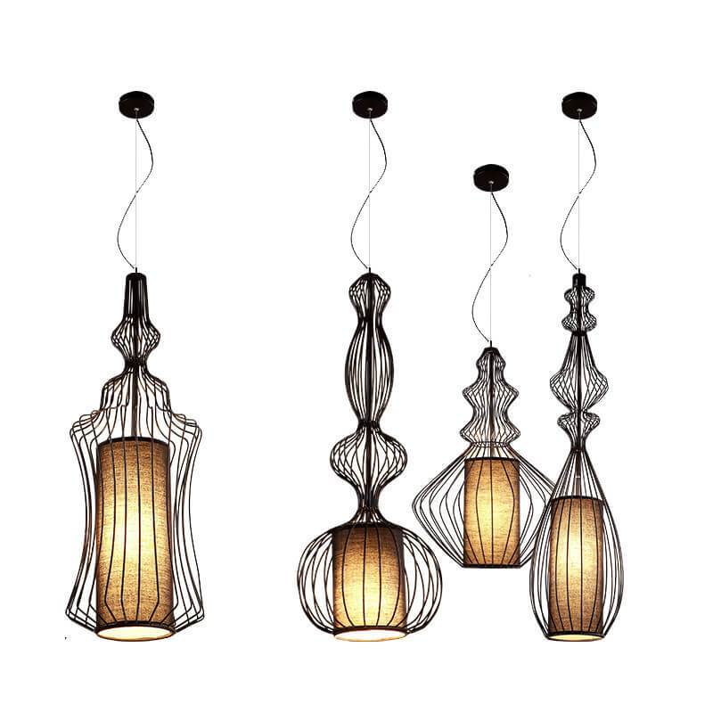 Industrial Retro Metal Birdcage 1-light Lantern Pendant Light BulbSquare