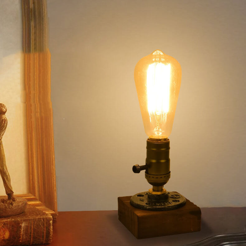 Vintage Industrial Iron Bulb 1-Light Table Lamp Lumendat