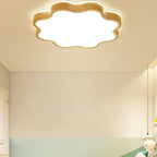 Nordic Flower Shape Wooden LED Flush Mount Ceiling Light Lumendat